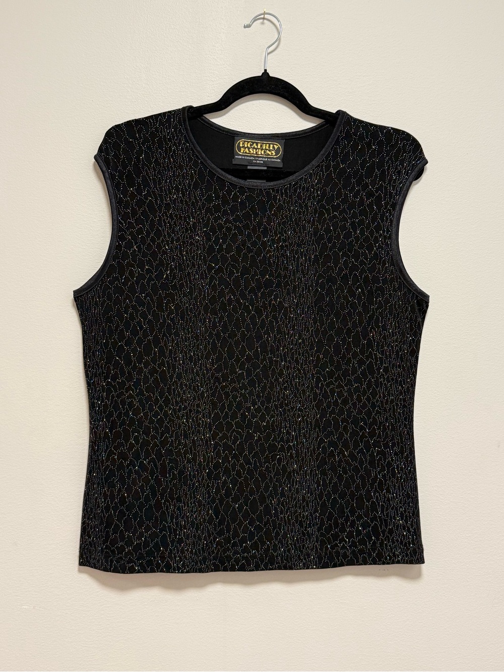 Picadilly Fashions Black/Sparkly Tank